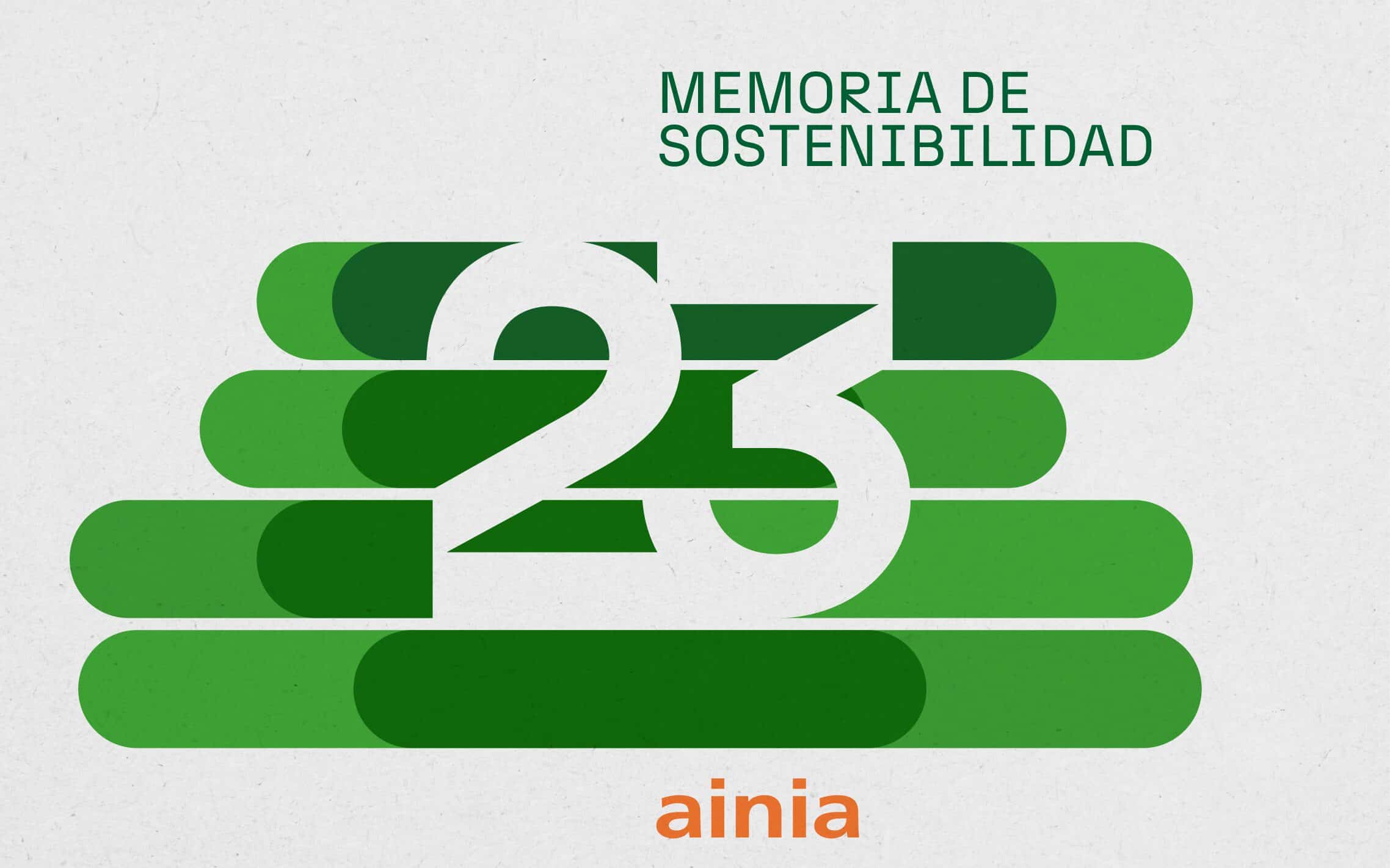 Memoria Sostenibilidasd 2023|Portada Memoria Sostenibilidad AINIA 2023